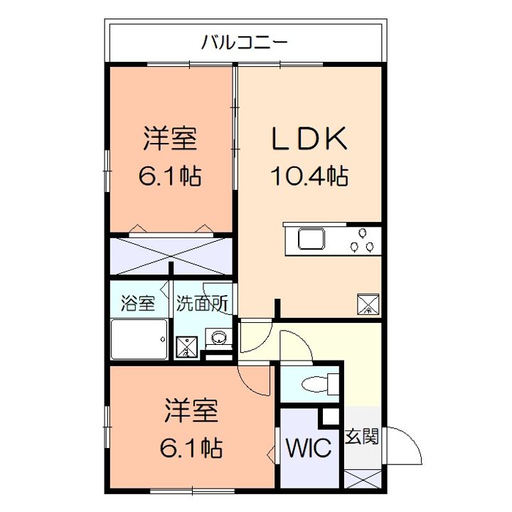 ガーネット海老名の間取り