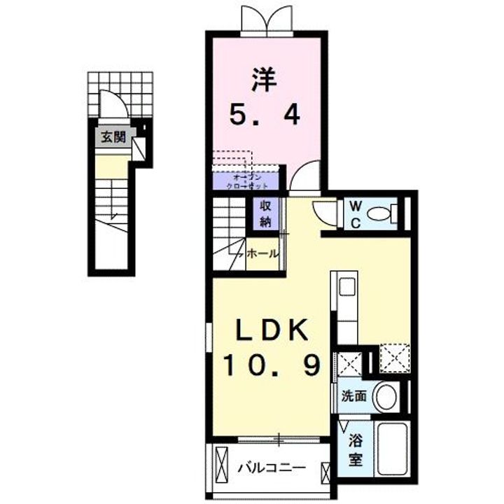 大阪府大阪市淀川区三津屋南1(アパート)の賃貸物件の間取り