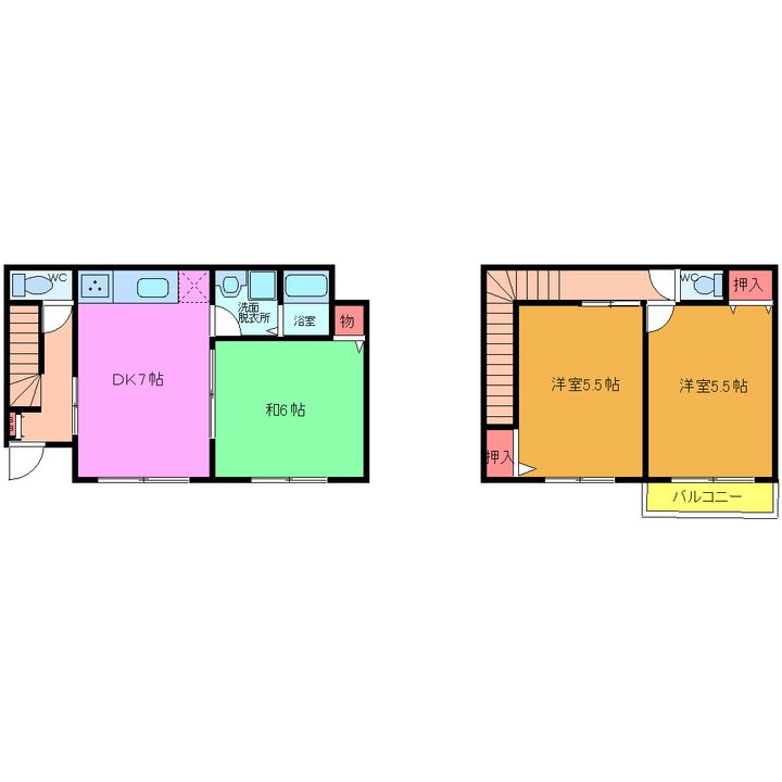 千葉県市川市北方2(一戸建)の賃貸物件の間取り