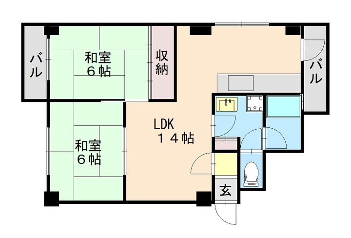 シティハイツ高松の間取り