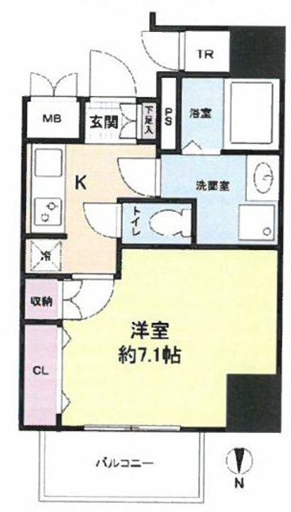 大阪府大阪市北区豊崎4(マンション)の賃貸物件の間取り