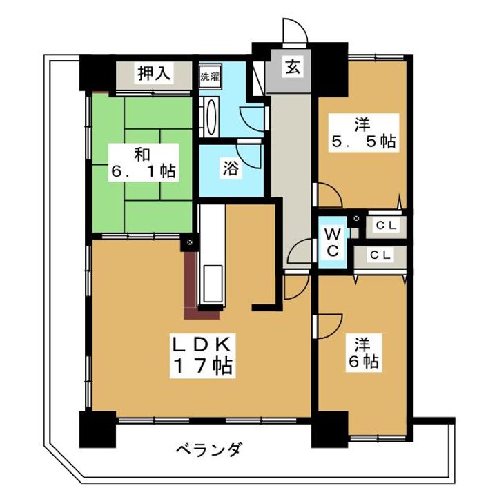 ライオンズタワー仙台長町の間取り