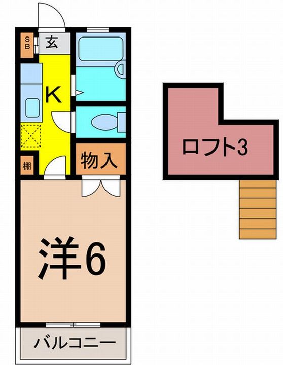 東京都東村山市本町1(アパート)の賃貸物件の間取り