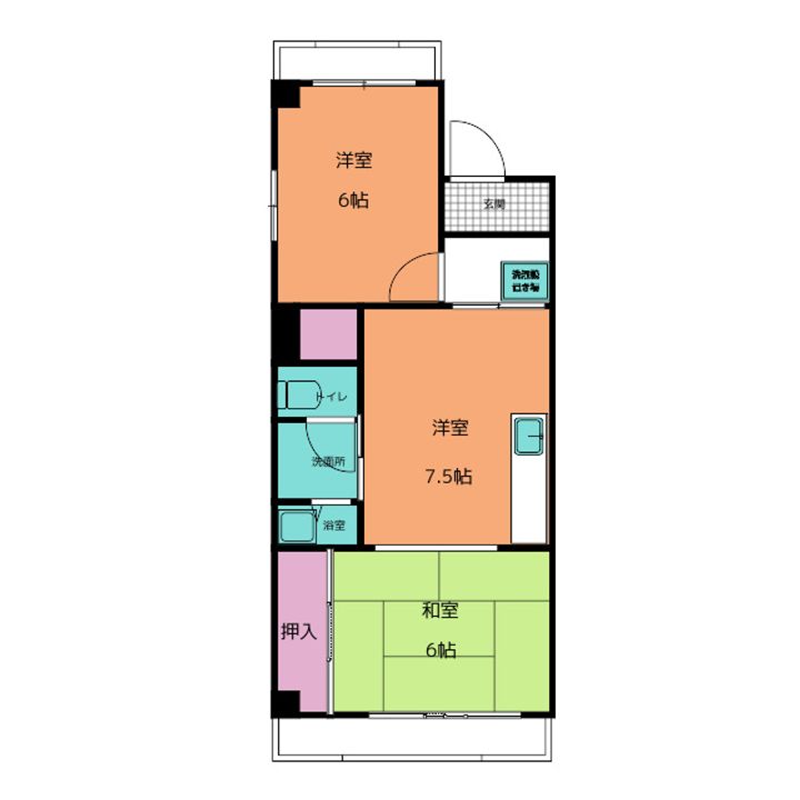 パレス西尾の間取り