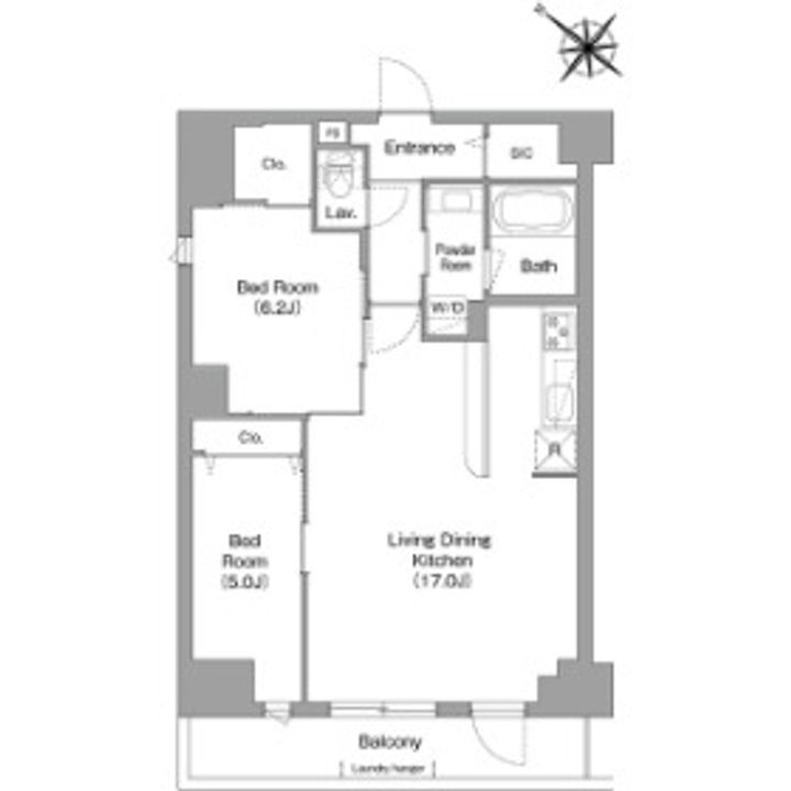 東京都江東区枝川1(マンション)の賃貸物件の間取り