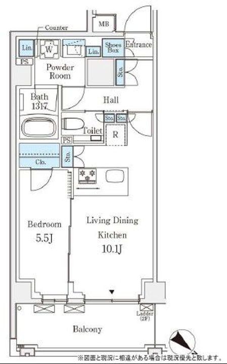 東京都港区南青山4(マンション)の賃貸物件の間取り