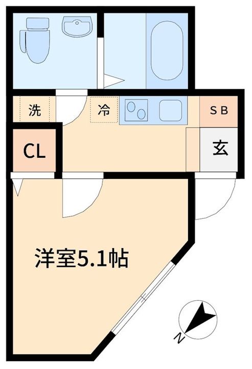 神奈川県横浜市磯子区田中2(アパート)の賃貸物件の間取り