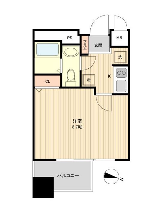 埼玉県さいたま市浦和区仲町1(マンション)の賃貸物件の間取り