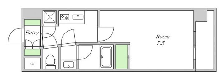 大阪府大阪市此花区西九条5(マンション)の賃貸物件の間取り