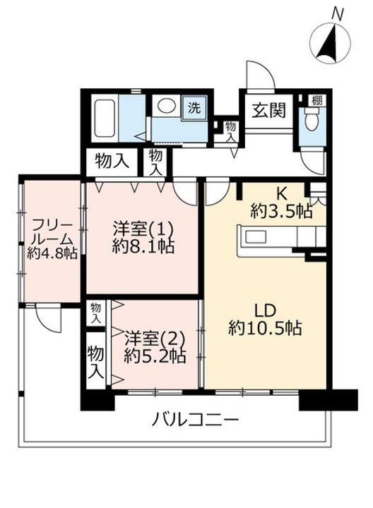 URサンヴァリエ津久野の間取り