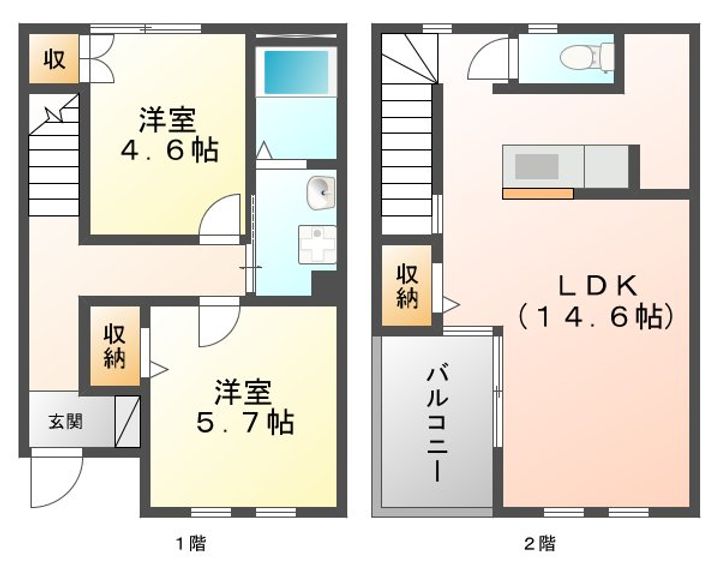 三重県鈴鹿市高岡台2(一戸建)の賃貸物件の間取り