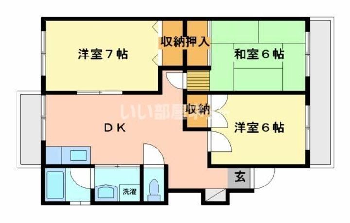 埼玉県本庄市今井(マンション)の賃貸物件の間取り