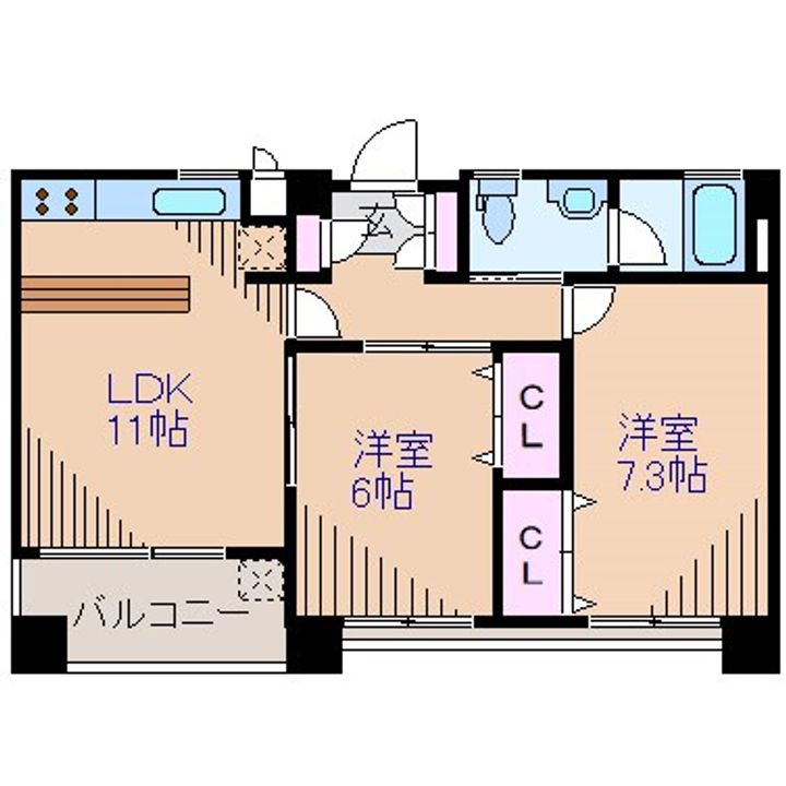 フジビューハイツ菊名弐番館の間取り