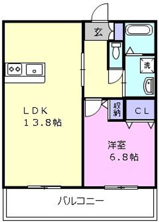 三重県津市幸町(マンション)の賃貸物件の間取り
