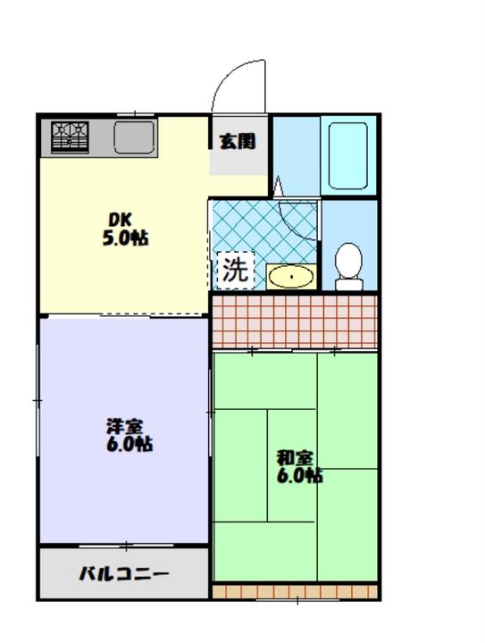 宮城県仙台市宮城野区新田4(アパート)の賃貸物件の間取り