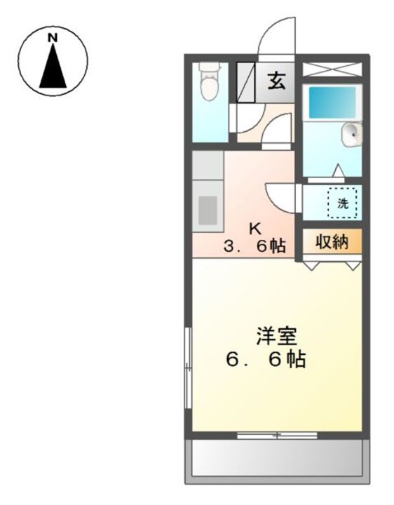 神奈川県茅ヶ崎市本村5(マンション)の賃貸物件の間取り