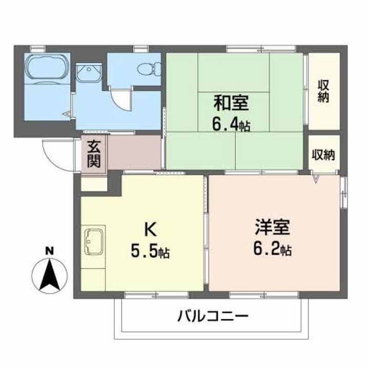 福島県福島市笹谷字稲場(アパート)の賃貸物件の間取り