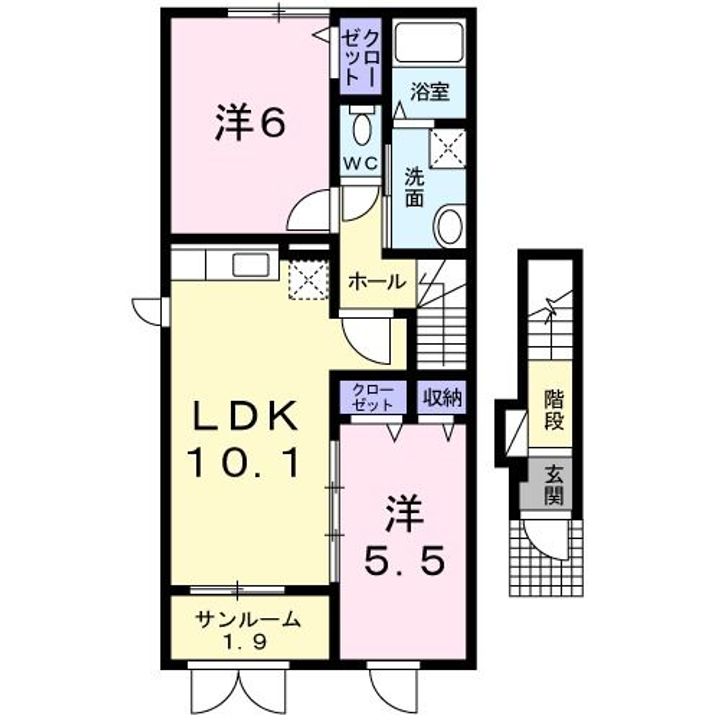 プルメリアIIの間取り