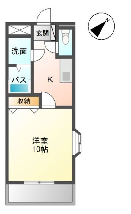 福岡県久留米市合川町(アパート)の賃貸物件の間取り