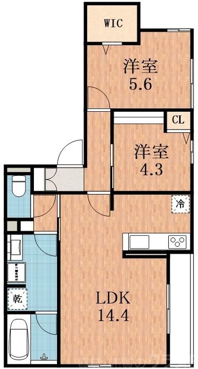 大阪府大阪市平野区平野西3(アパート)の賃貸物件の間取り