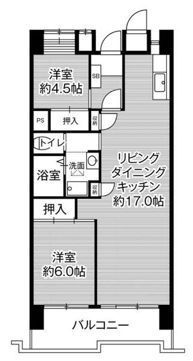 ビレッジハウス光南タワー1号棟の間取り