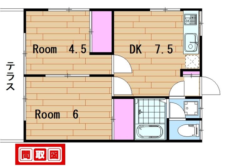東京都新宿区西落合4(アパート)の賃貸物件の間取り