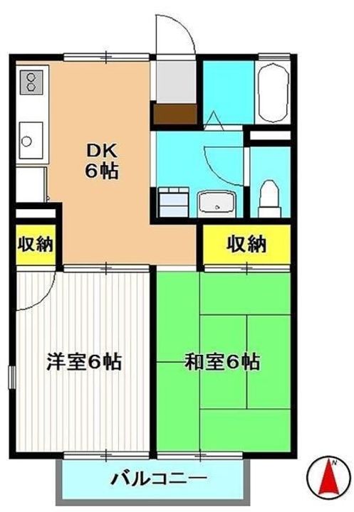 東京都八王子市片倉町(アパート)の賃貸物件の間取り