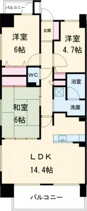 元今泉レジデンスの間取り