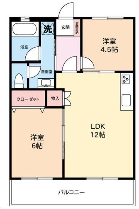 神奈川県横浜市戸塚区矢部町(マンション)の賃貸物件の間取り