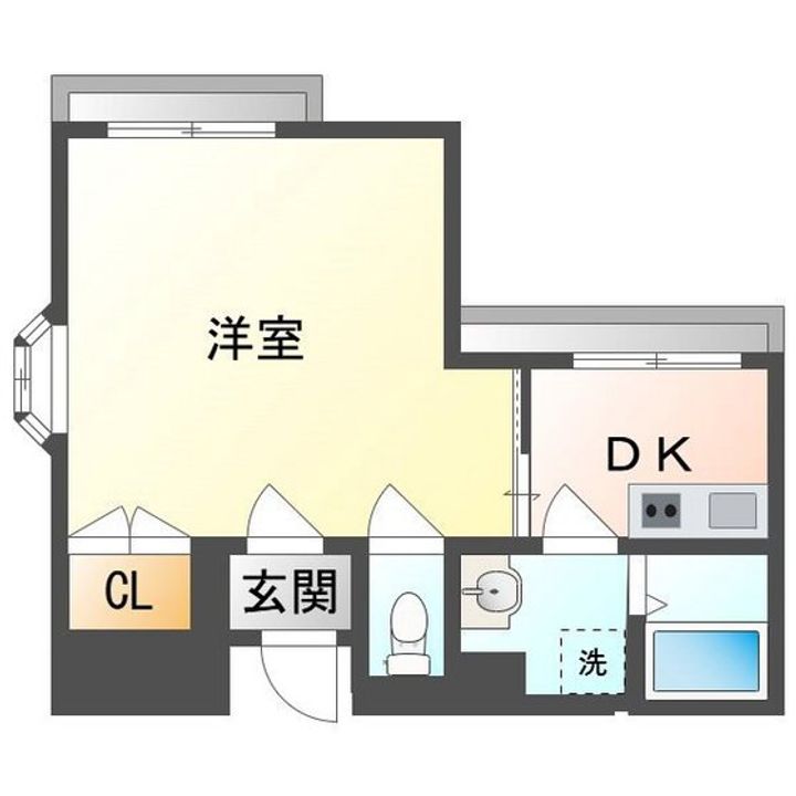 岡山県岡山市中区門田屋敷2の賃貸マンションの間取り