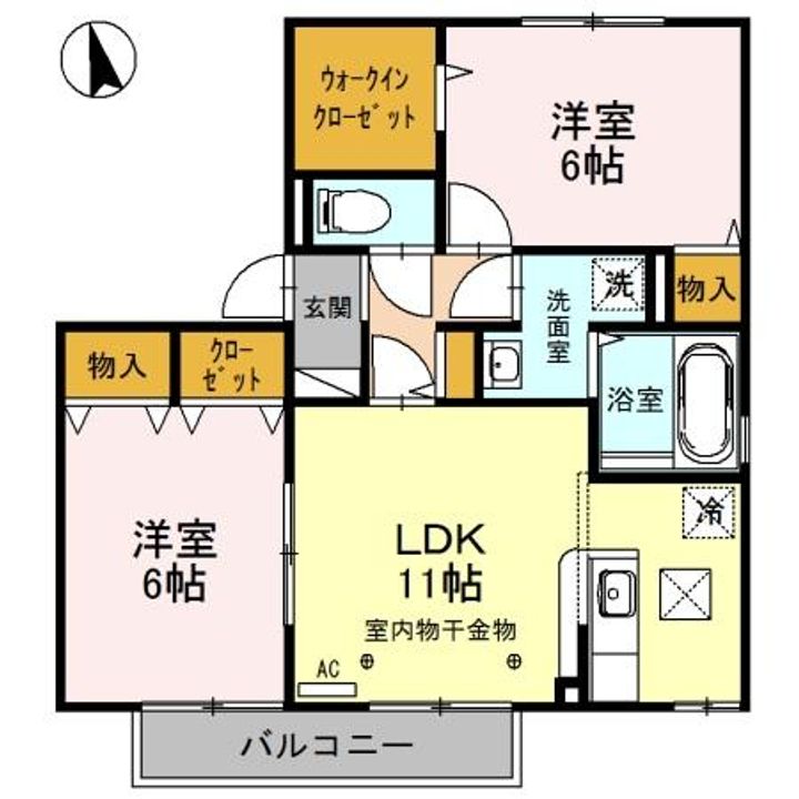 プレアデス コート Cの間取り