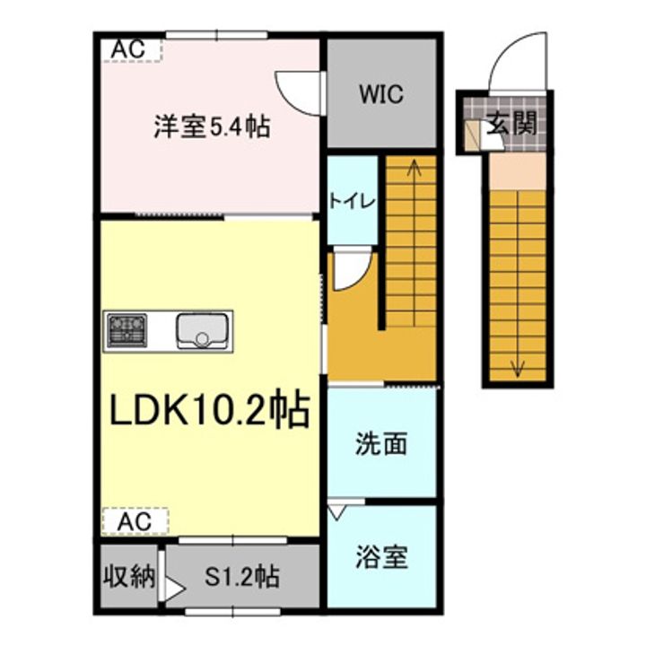 広島県福山市松永町(アパート)の賃貸物件の間取り
