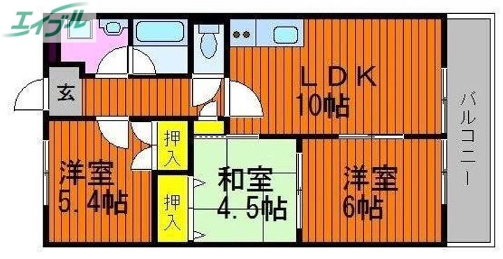 ネクスト倉田 西館の間取り