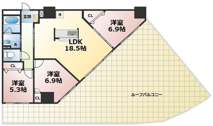 カゼマチテラスの間取り