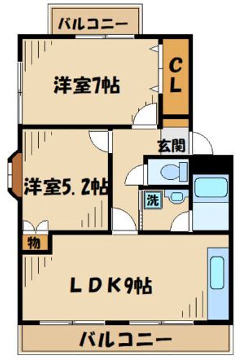 プレジールAの間取り