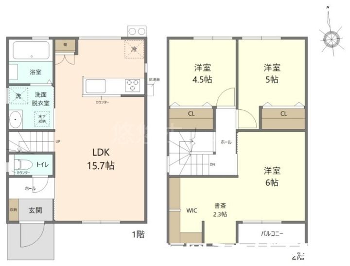 福岡県春日市春日1(一戸建)の賃貸物件の間取り