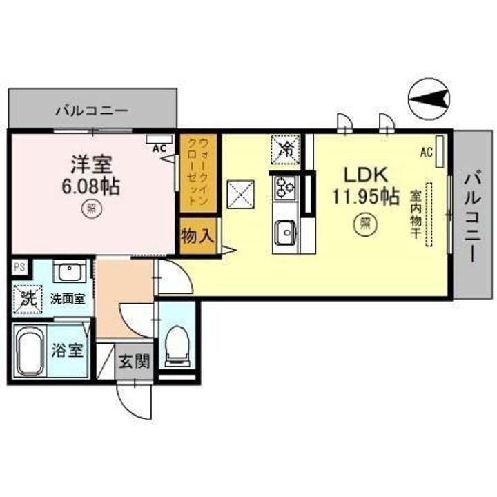 兵庫県小野市天神町(アパート)の賃貸物件の間取り