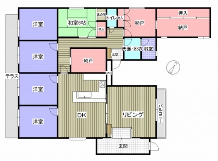 松尾牛田マンションの間取り