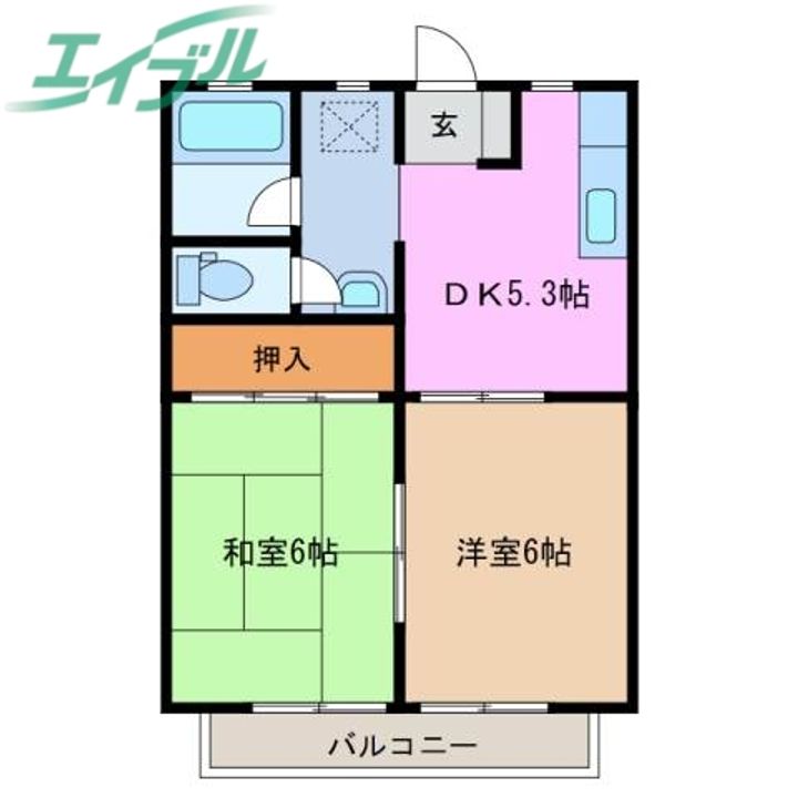 ハイツシャルムの間取り
