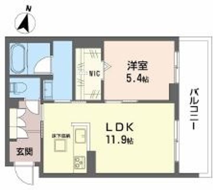 岡山県倉敷市大内(アパート)の賃貸物件の間取り