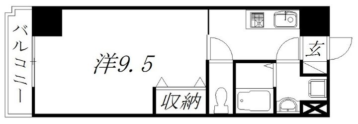 静岡県浜松市中央区紺屋町(マンション)の賃貸物件の間取り