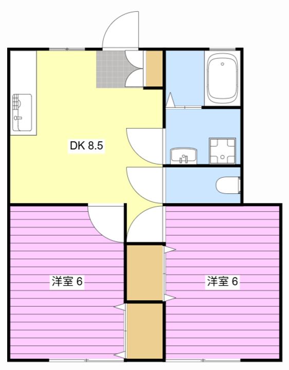 オレンジハウスAの間取り
