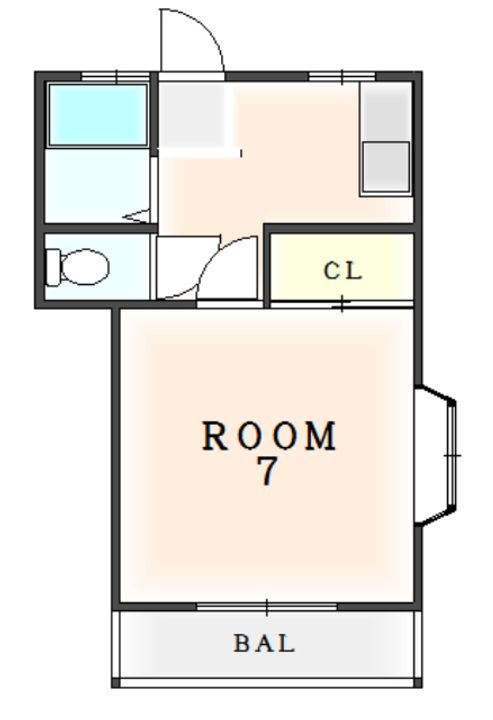 徳島県小松島市小松島町字北浜(アパート)の賃貸物件の間取り