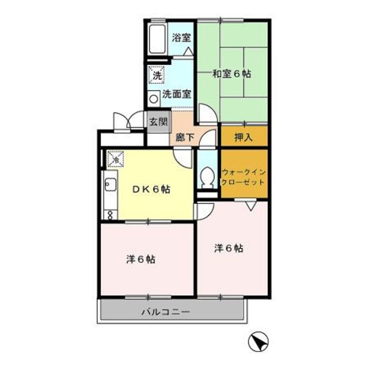 埼玉県行田市佐間2(アパート)の賃貸物件の間取り