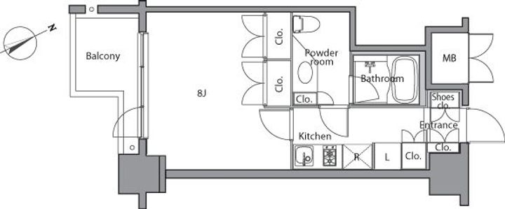 東京都港区麻布台3(マンション)の賃貸物件の間取り
