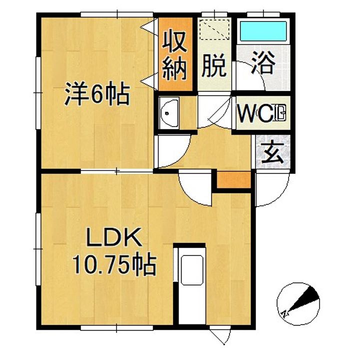 サンスコーレ清原Bの間取り
