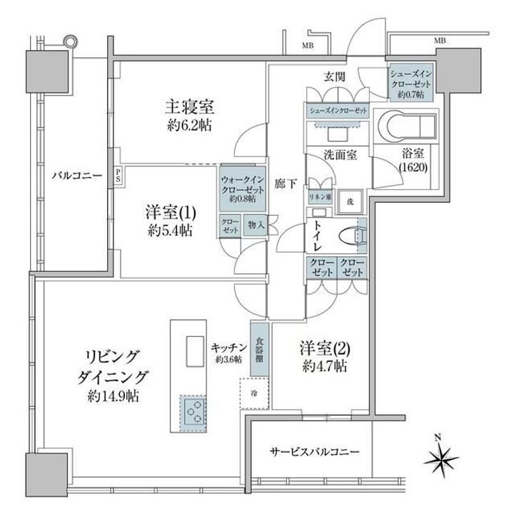 WORLD TOWER RESIDENCEの間取り