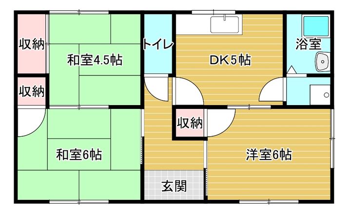 愛媛県新居浜市船木(一戸建)の賃貸物件の間取り