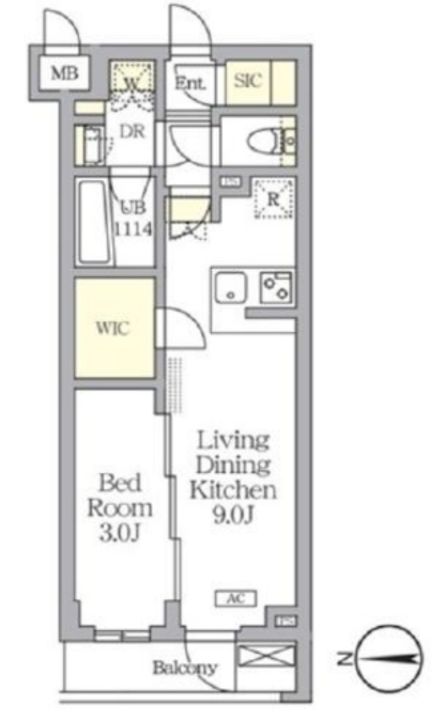 アジールコート都立大学の間取り