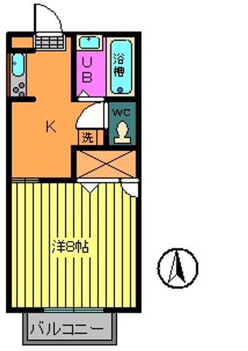 福島県郡山市安積町日出山字南台(アパート)の賃貸物件の間取り